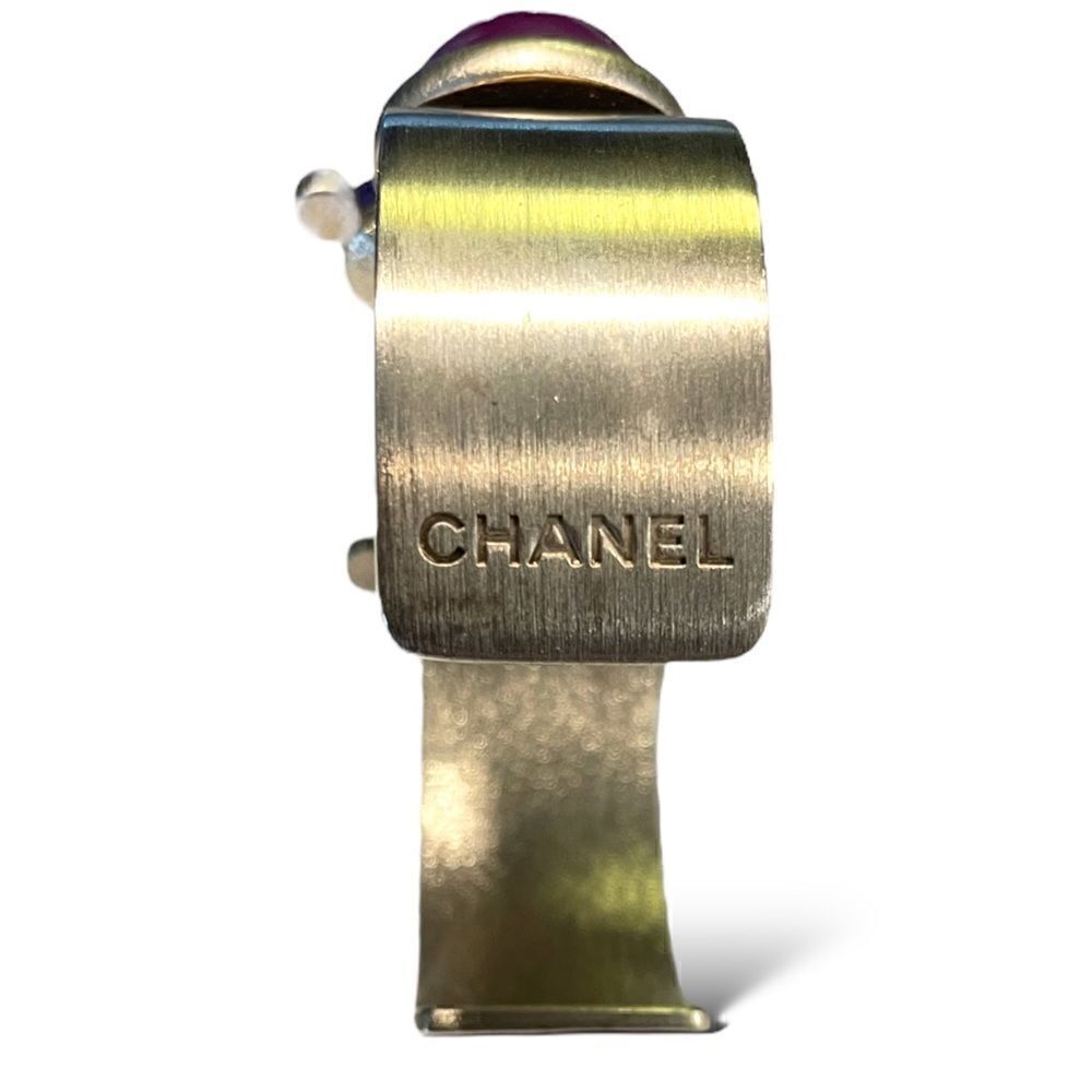 CHANEL Vintage CC Logo Cluster Stone Cuff Circa 03’ - Picture 3 of 9